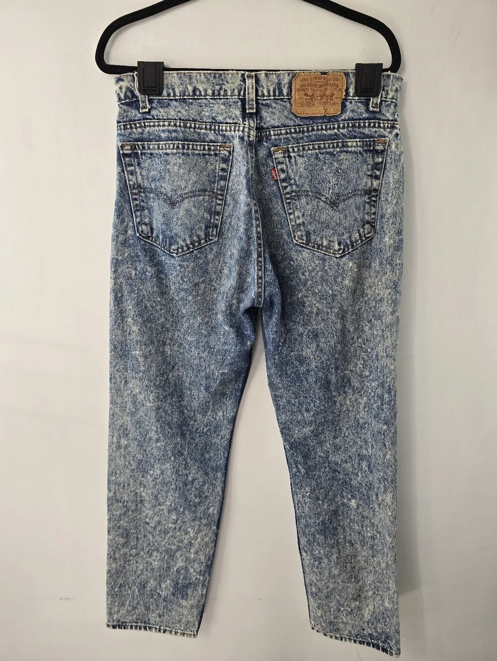 Levis Vintage Acid Wash Paper Tag Straight Blue Denim Jeans Size 34 x 30 Mens